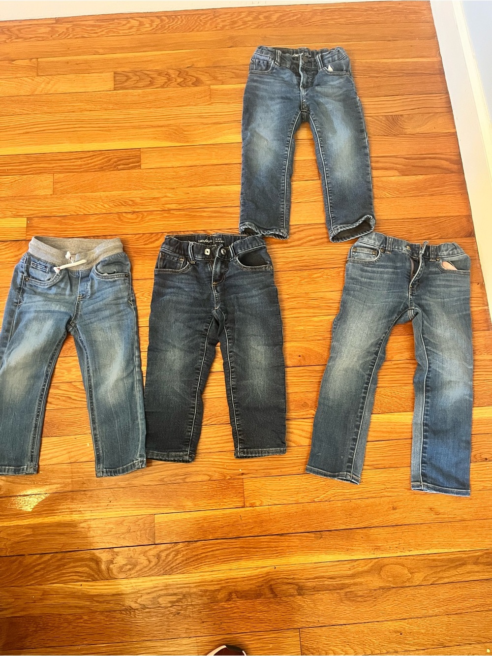 Adorable Kids Blue Denim Jeans Set - Faded & Dark Wash
